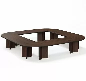 ЛЕГНО/LEGNO Стол переговоров 416х416 ОРЕХ