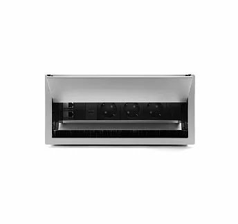 ВЕРСАФЛЭП ДУАЛ/VERSAFLAPDUAL 3p+1Usb(AC)+2RJ АЛЮМИНИЙ