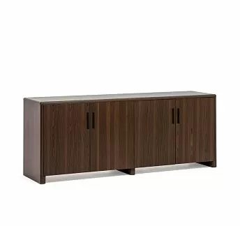 ЛЕГНО/LEGNO Шкаф низкий, 4 двери ОРЕХ